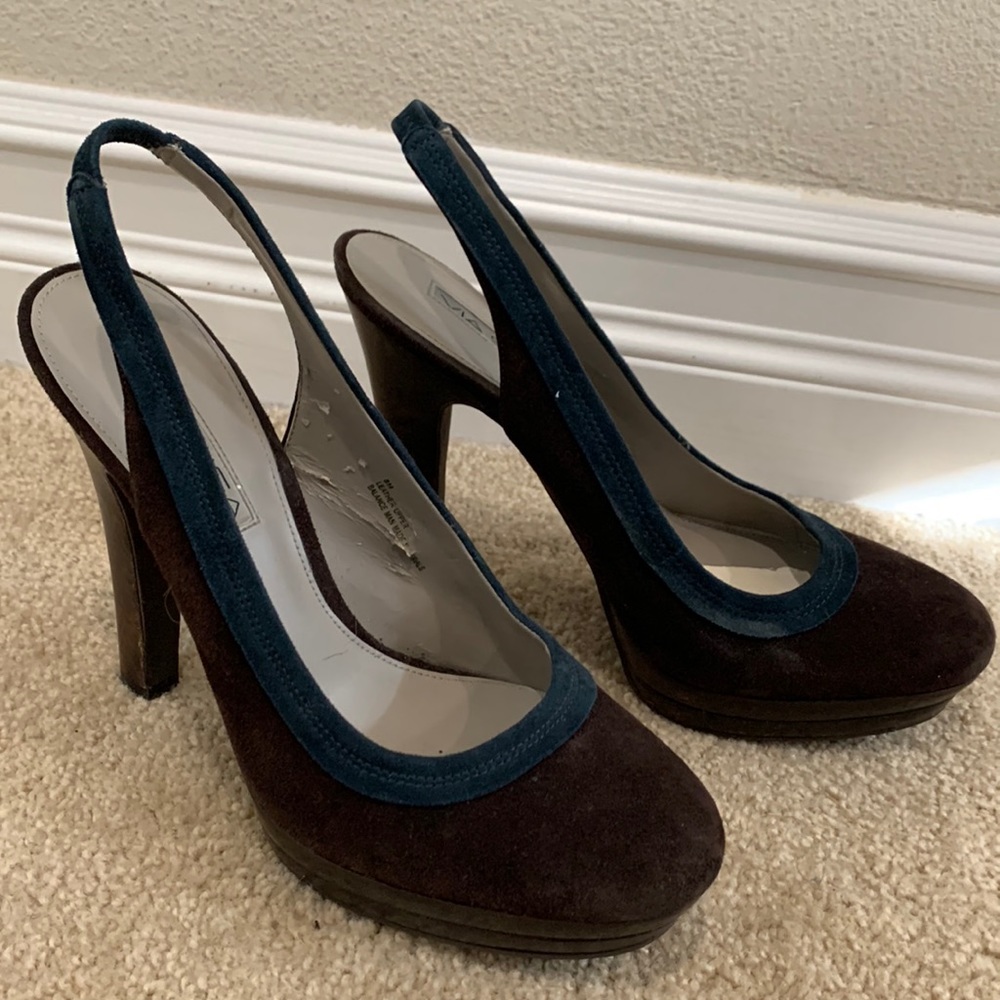 Via Spiga Suede Platform Heels